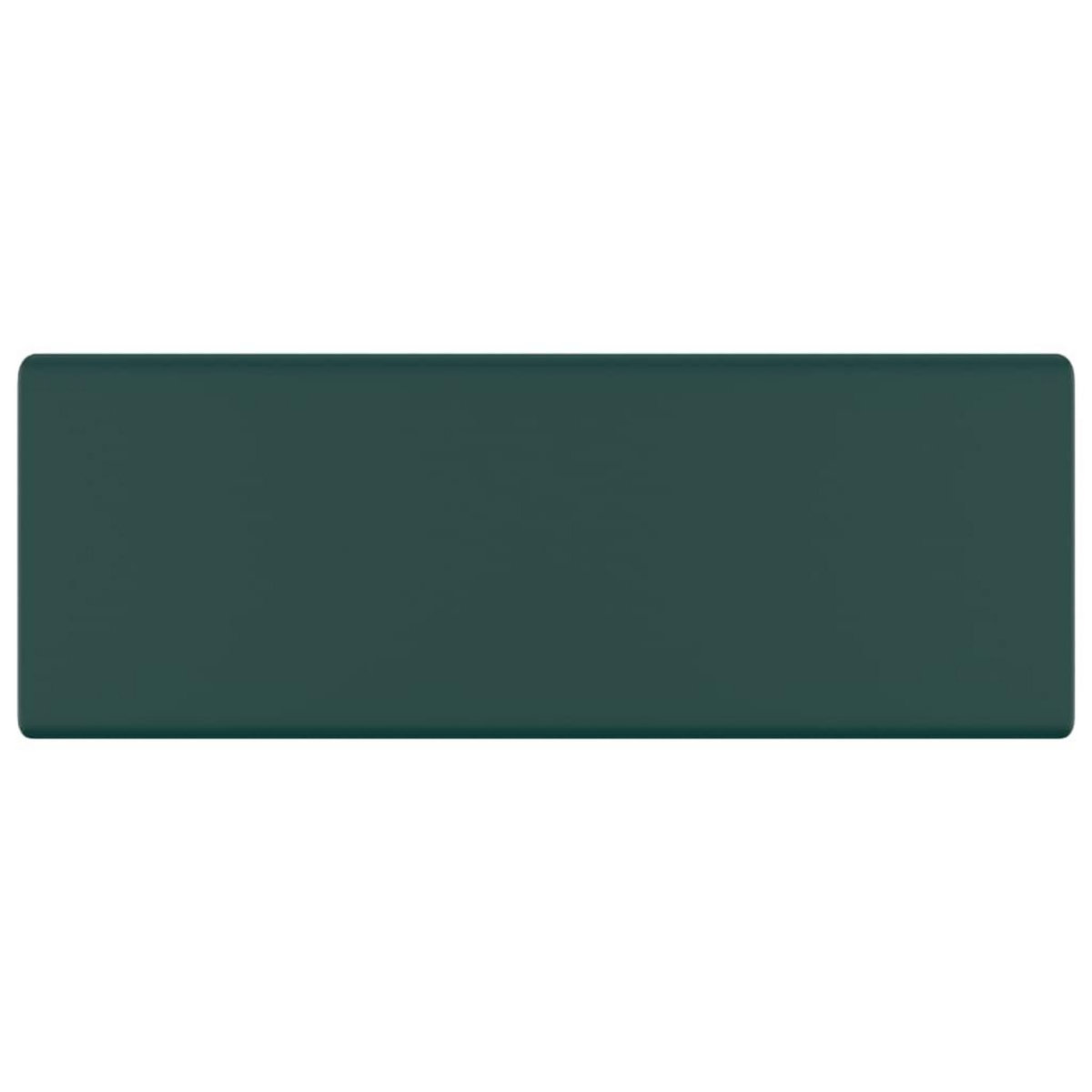 VIDAXL Lavabo carre a trop-plein Vert fonce mat 41x41 cm Ceramique