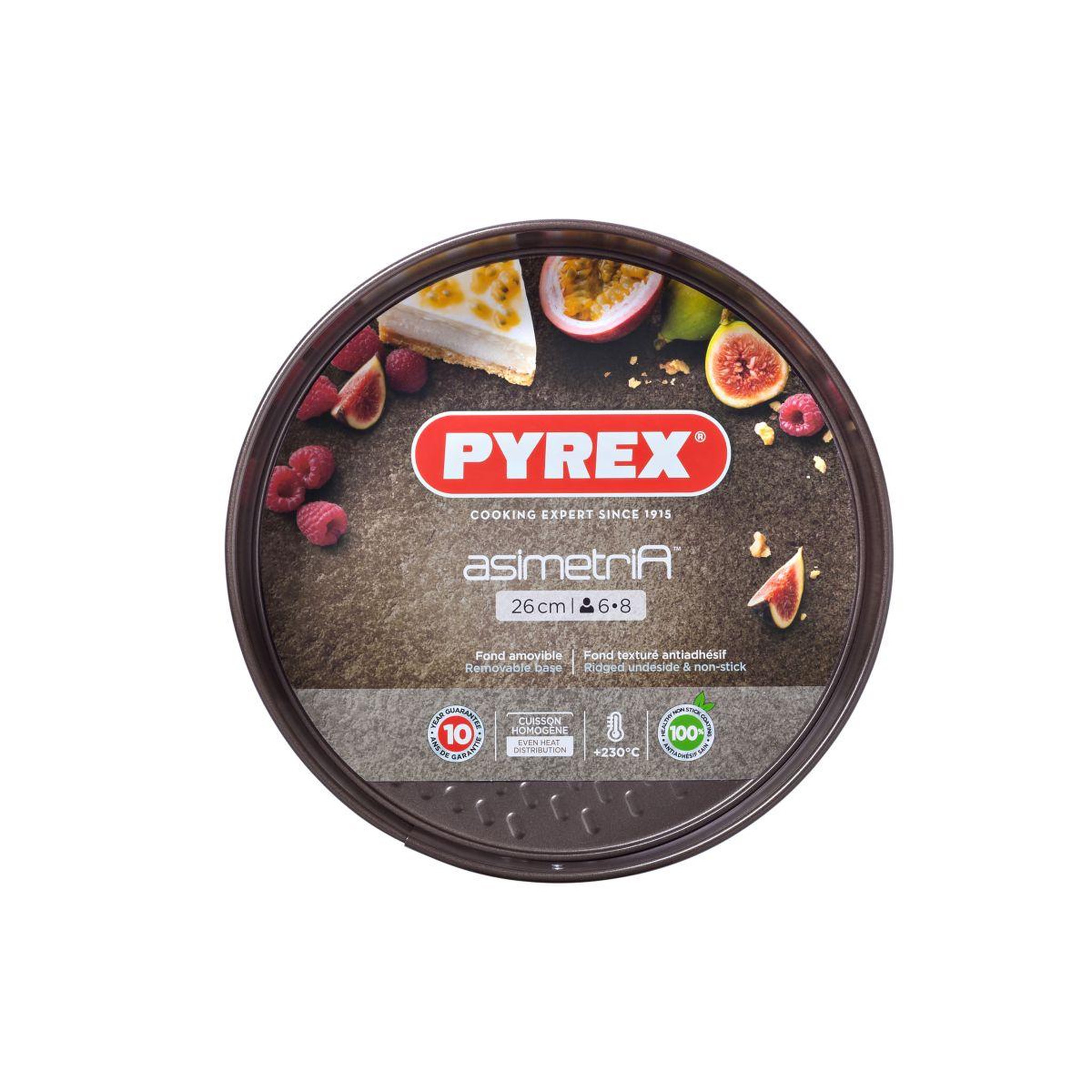 Voir la diapositive 2 : PYREX Moule à manqué à charnières métal diam 26 cm asimetria