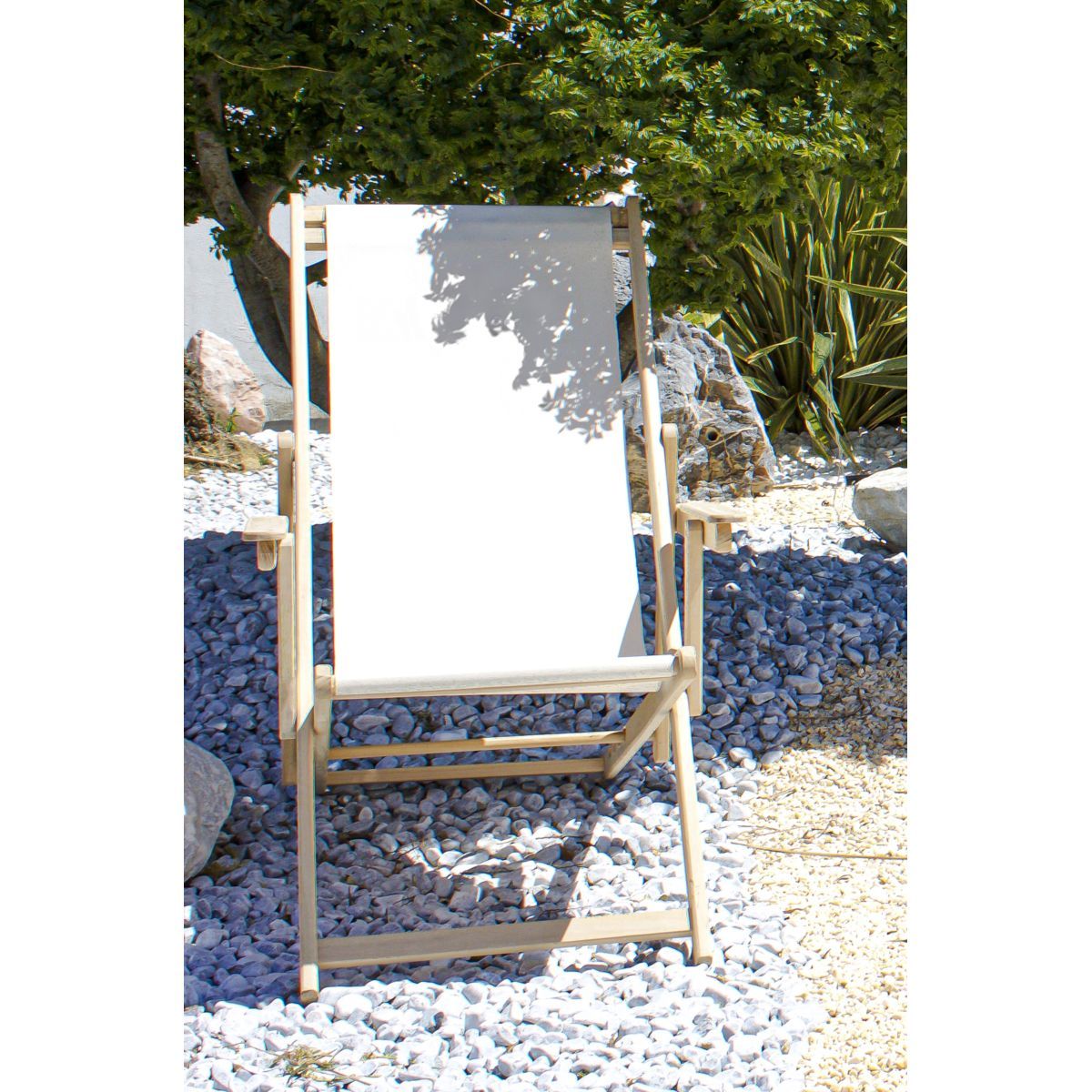 City Garden Chilienne de jardin - Bois et toile - Ecru - LONA