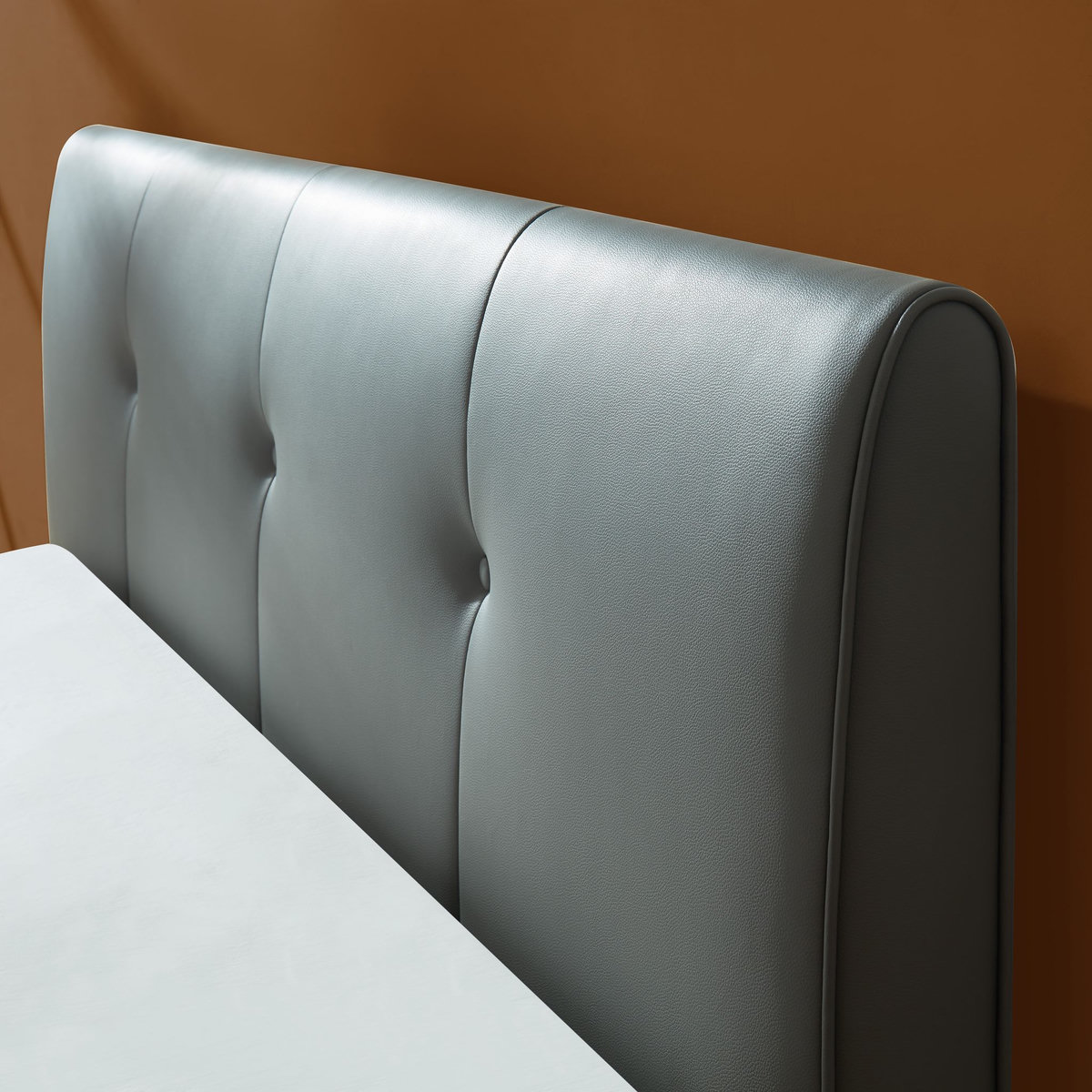 Lit double adulte avec sommier et  tête de lit 140x190cm RAPHAEL