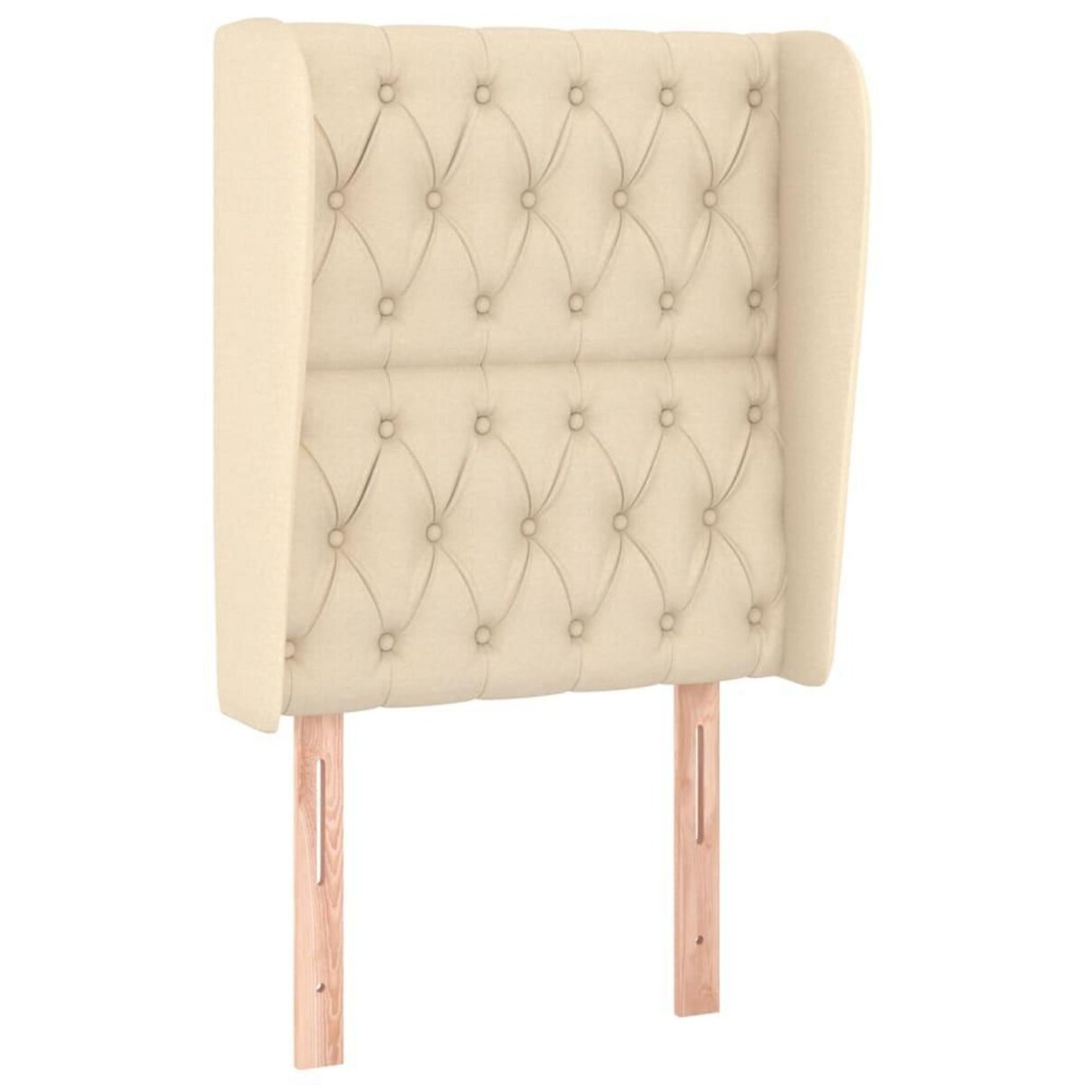 VIDAXL Tete de lit avec oreilles Creme 83x23x118/128 cm Tissu