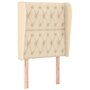Voir la diapositive 2 : VIDAXL Tete de lit avec oreilles Creme 83x23x118/128 cm Tissu
