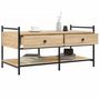 Voir la diapositive 4 : VIDAXL Table basse chene sonoma 99x50x50 cm bois d'ingenierie