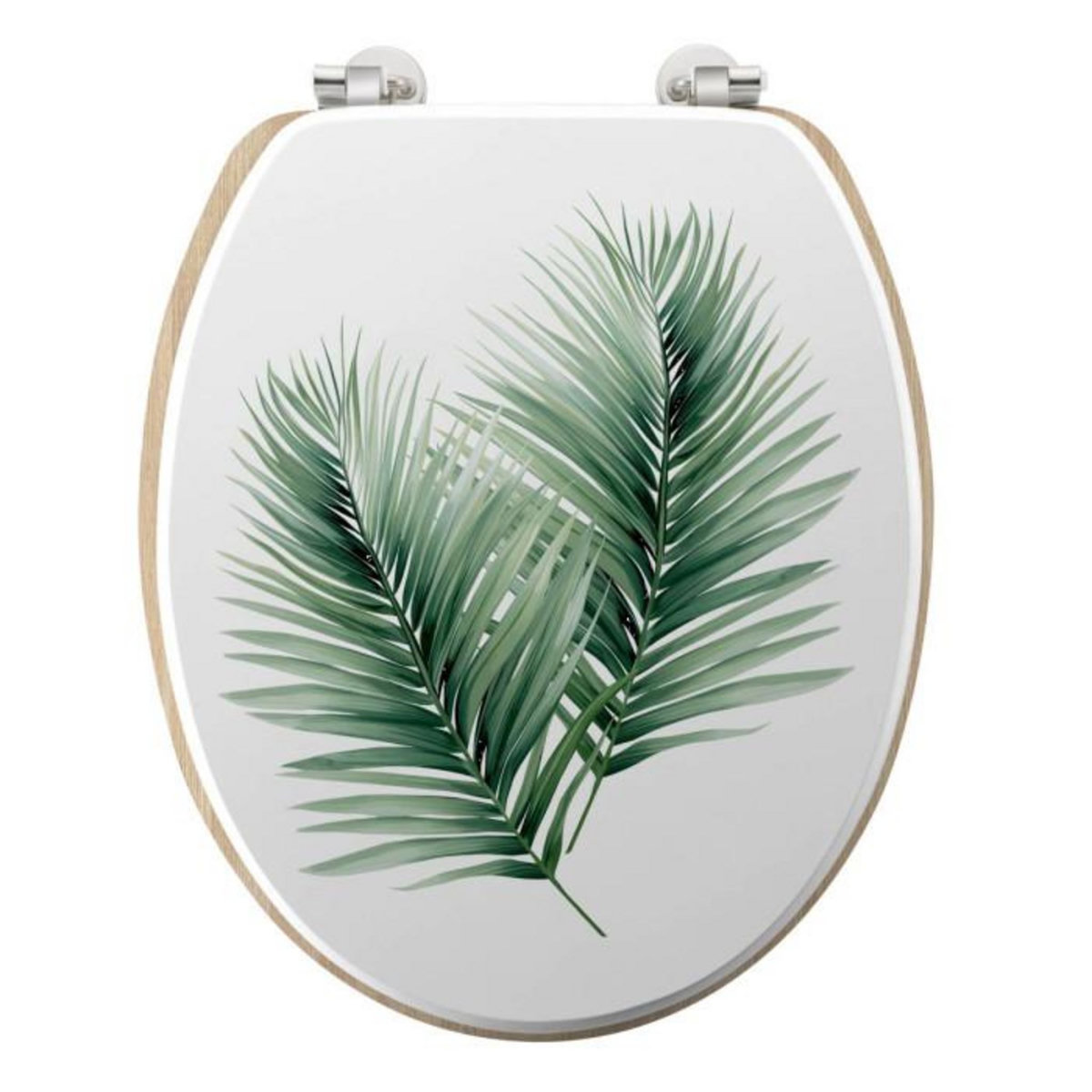 Paris Prix Abattant WC Déco  Havane  46cm Blanc