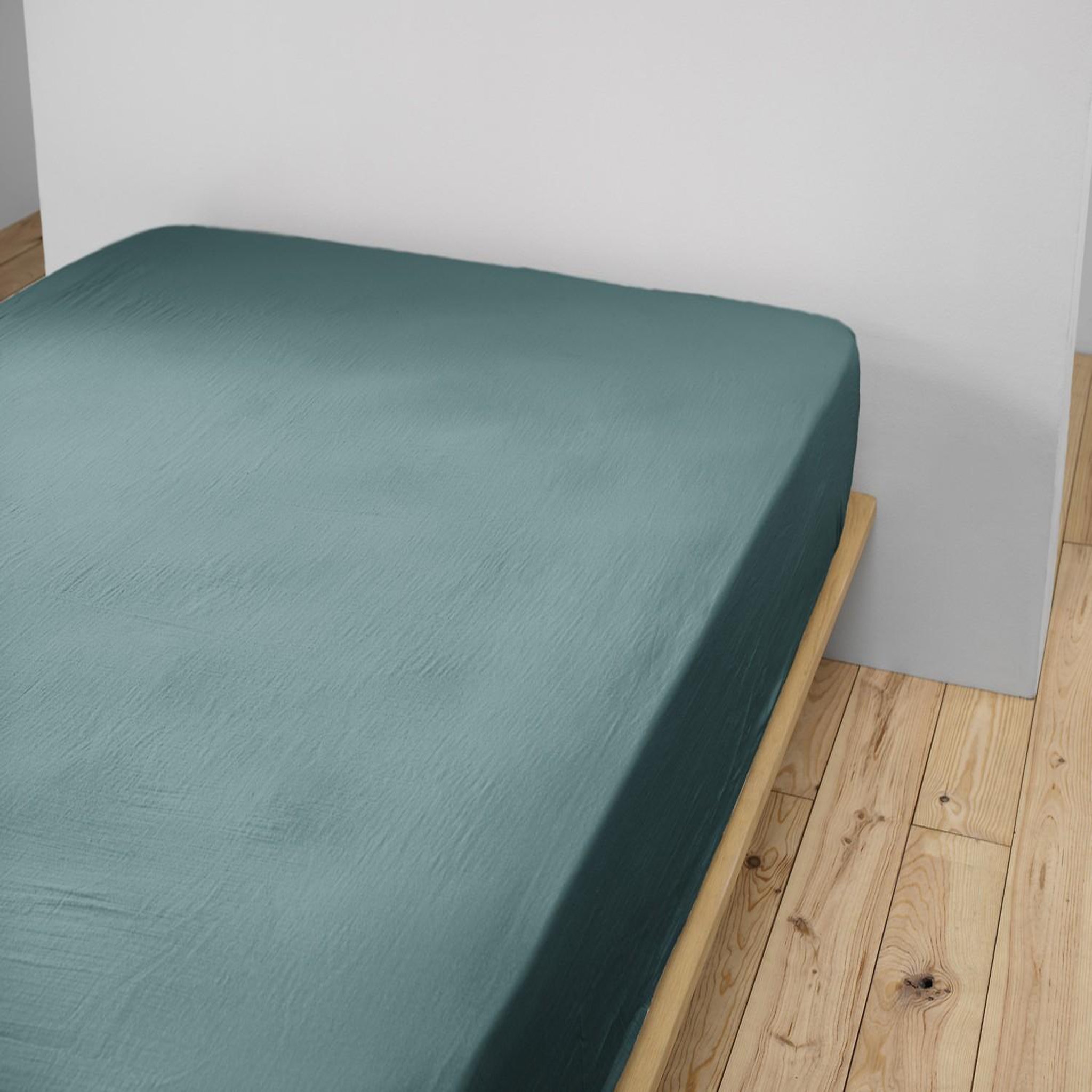 Voir la diapositive 4 : Home collection Drap housse 100% gaze de coton
