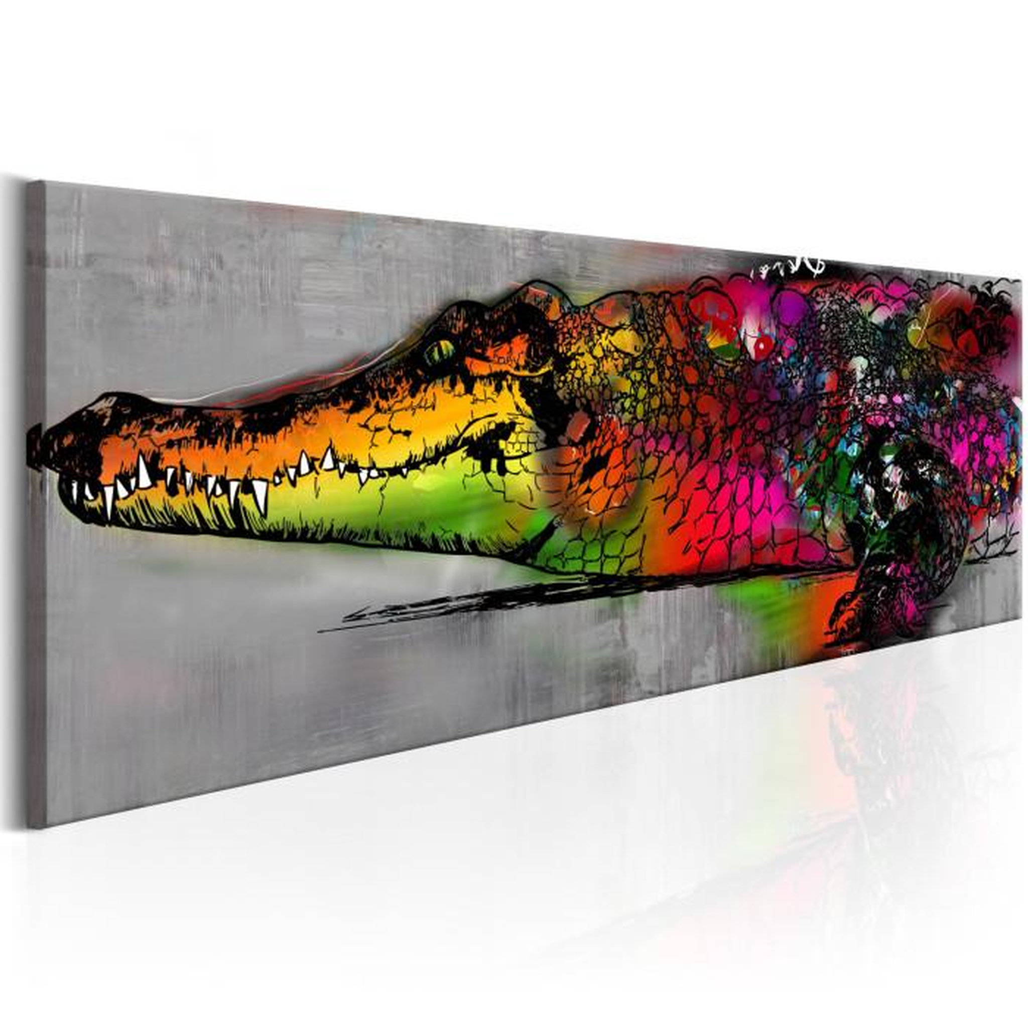 Paris Prix Tableau Imprimé  Colourful Alligator. Coloris disponibles : Multicolore