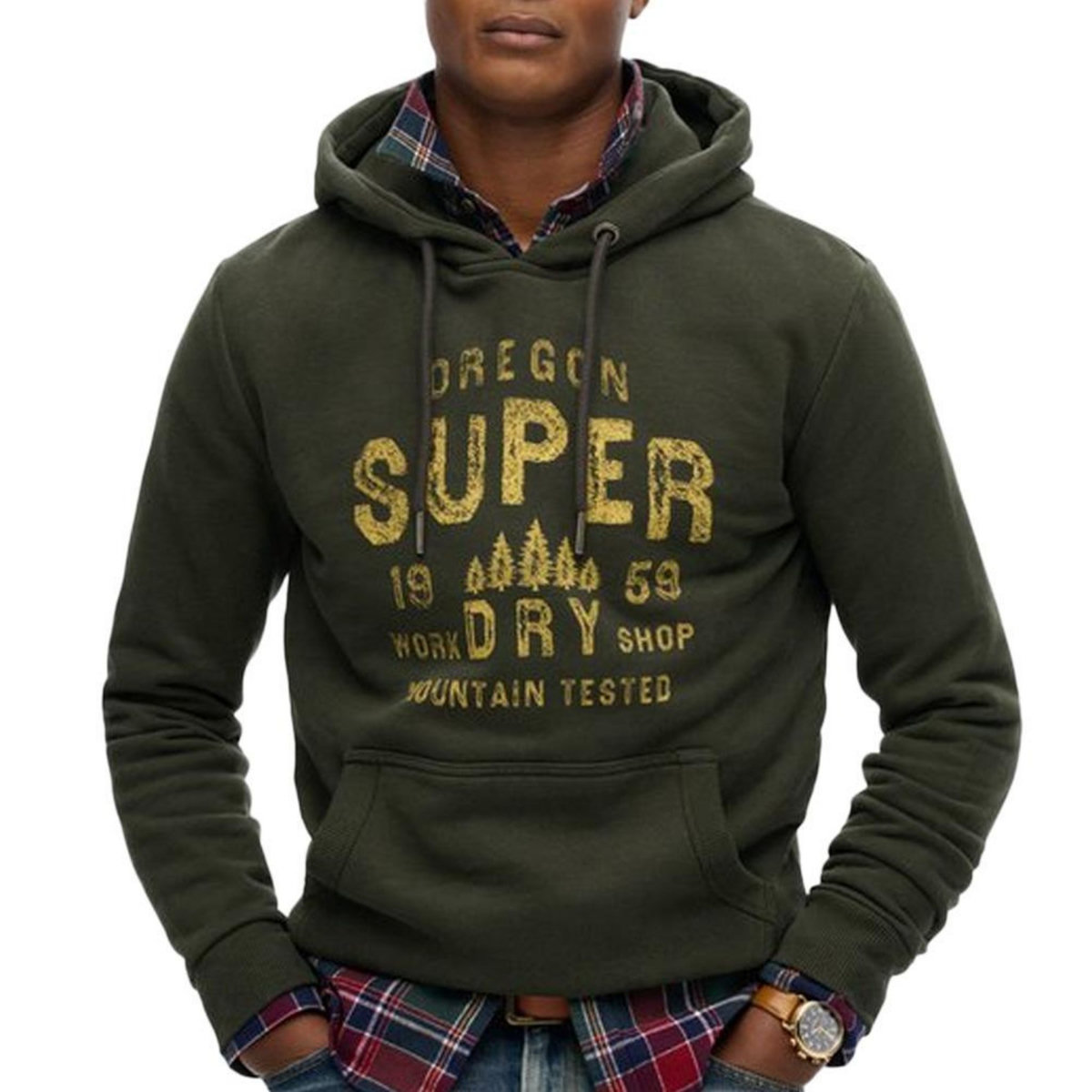 SUPERDRY Sweat Olive Homme Superdry Work