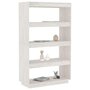 Voir la diapositive 4 : VIDAXL Bibliotheque/Separateur de piece Blanc 80x35x135 cm Pin massif