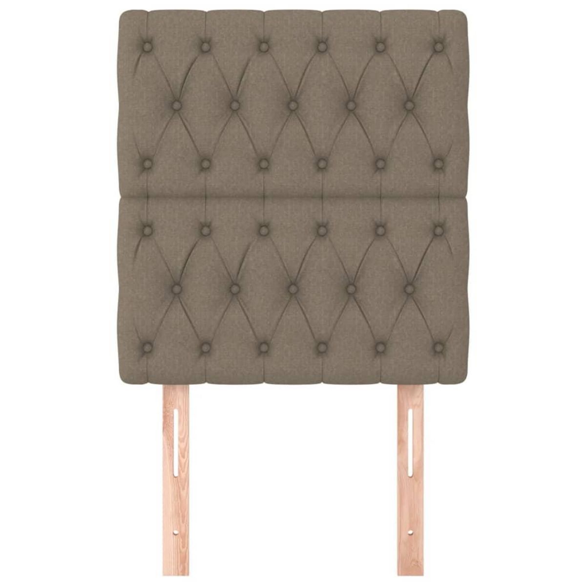 VIDAXL Tetes de lit 2 pcs Taupe 80x7x78/88 cm Tissu