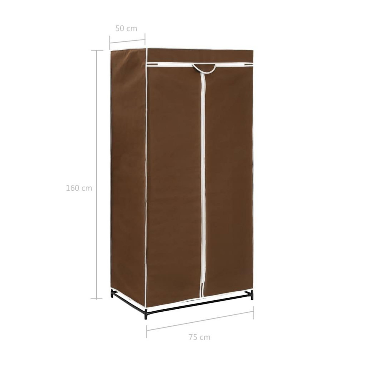 VIDAXL Garde-robe Marron 75x50x160 cm