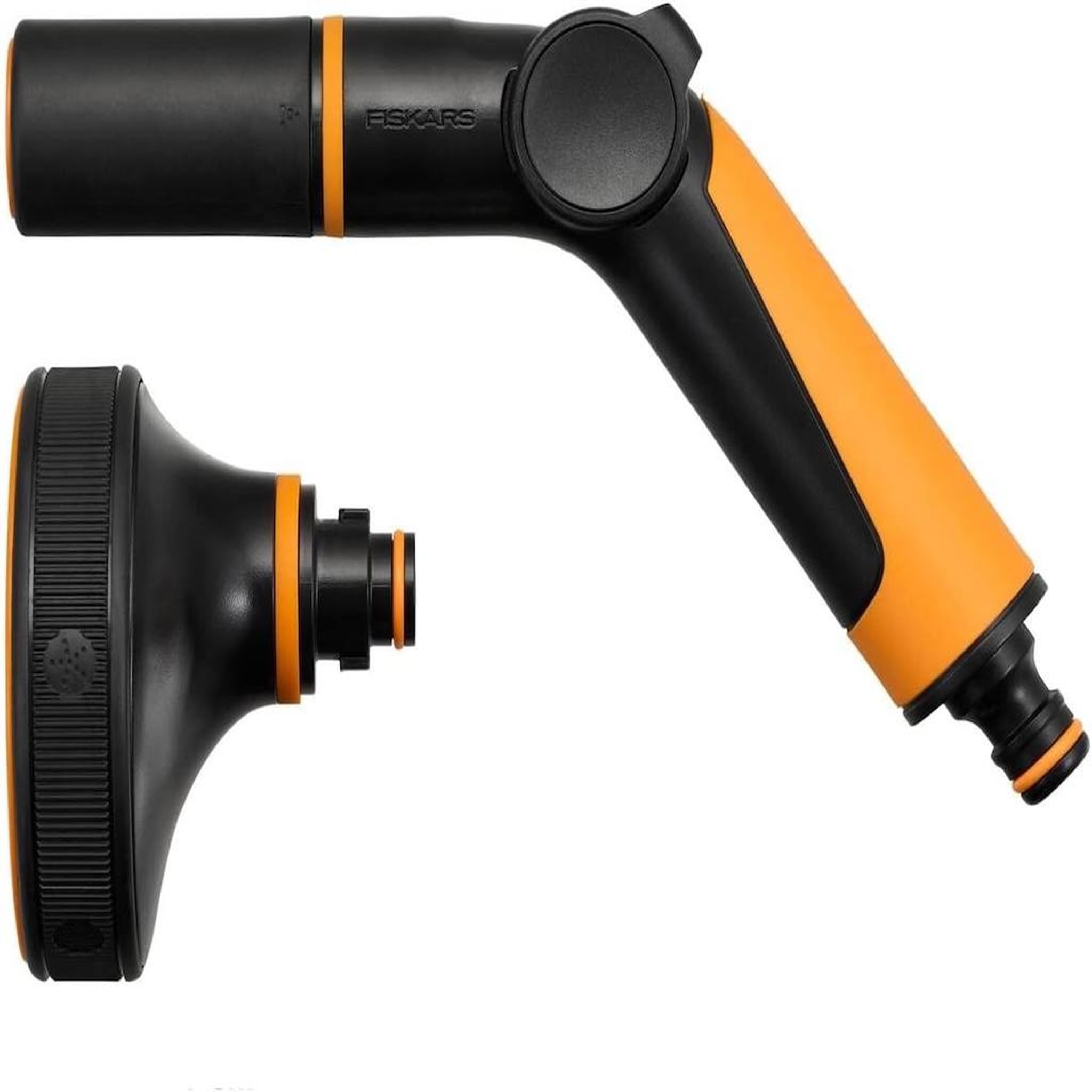 Fiskars Pistolet d'arrosage - 2 fonctions avec tête multi-jets - set de pulvérisation jardin