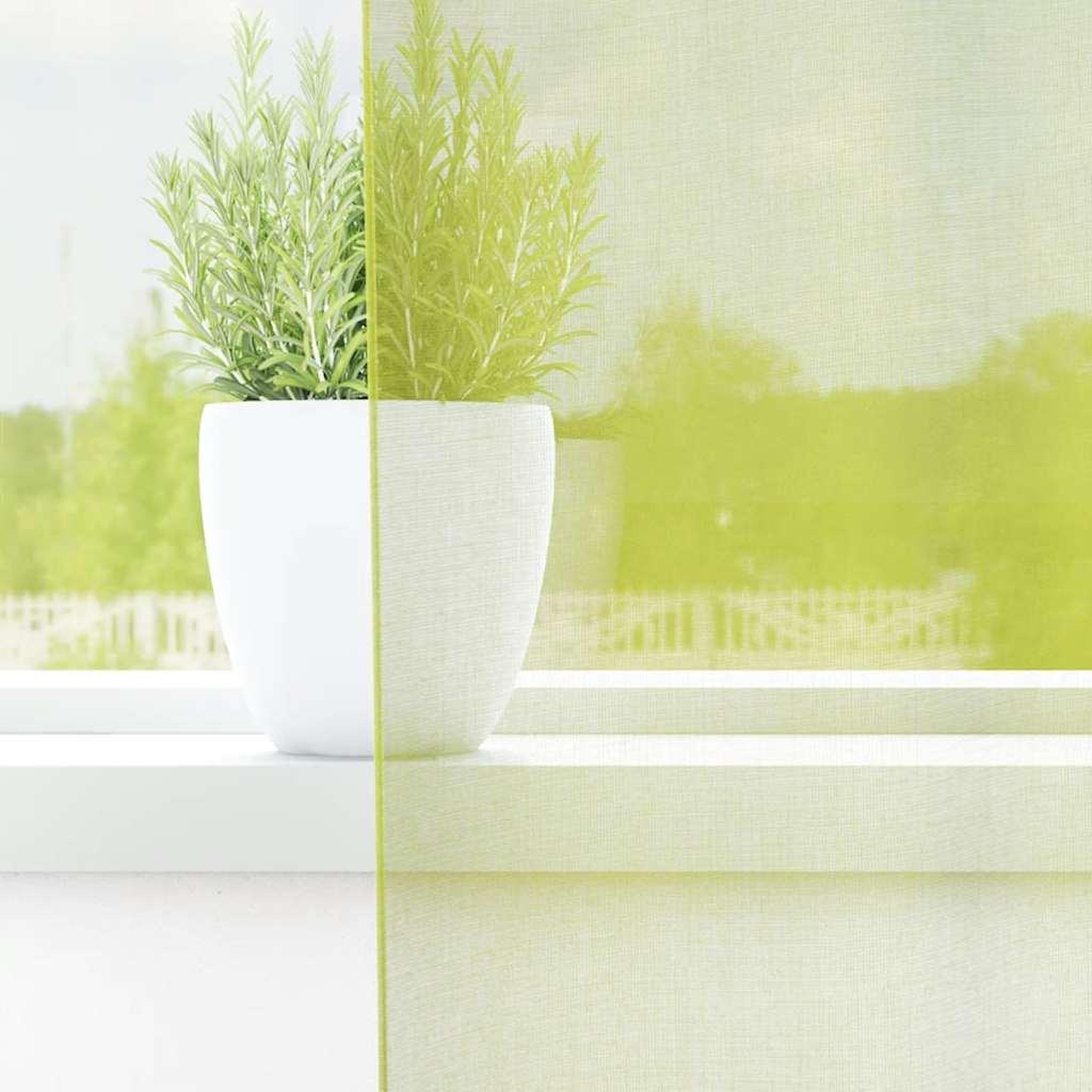 Voir la diapositive 3 : VIDAXL Rideaux en voile avec passants 2 pcs vert pomme