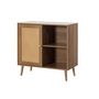 Voir la diapositive 6 : BEST MOBILIER Goto - buffet haut - effet bois et cannage - 80 cm