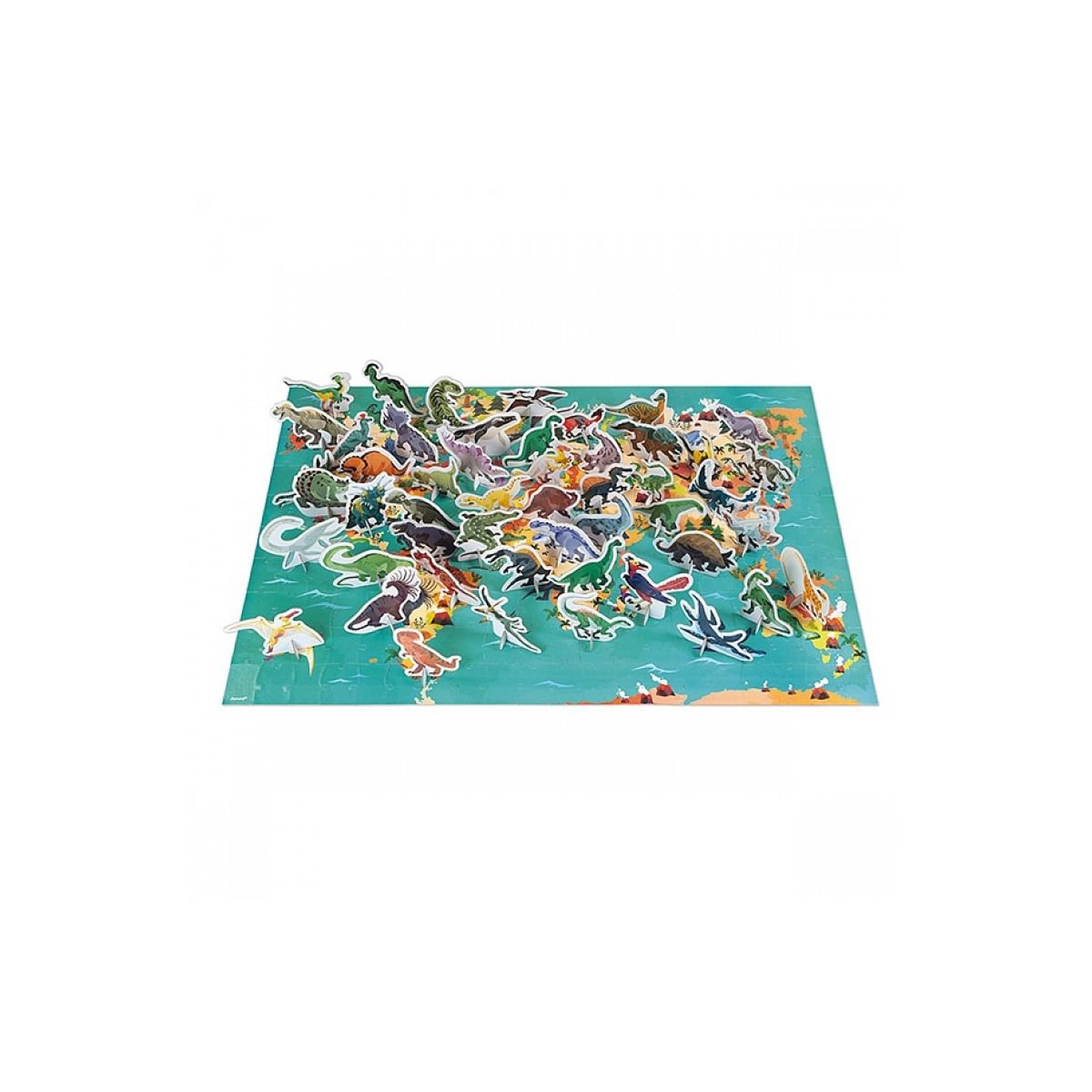 Voir la diapositive 2 : JANOD Puzzle educatif les dinosaures 200 pieces