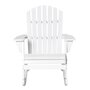 OUTSUNNY Fauteuil de jardin Adirondack à bascule rocking chair style néo-rétro assise dossier ergonomique bois sapin traité peint blanc