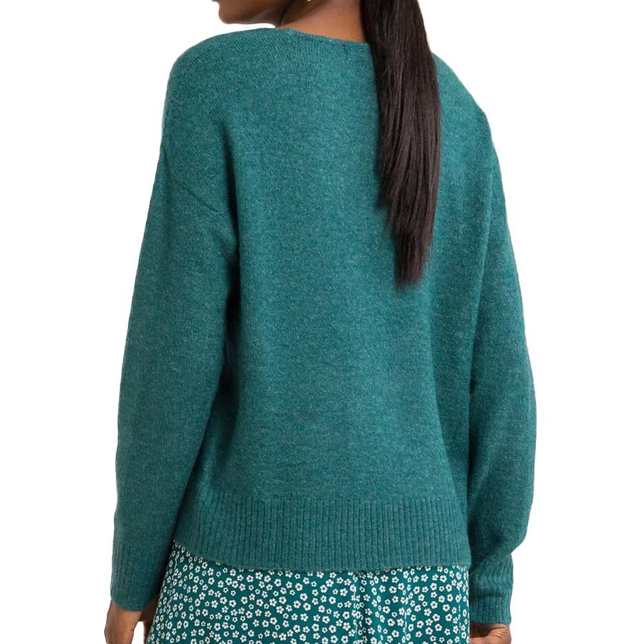 Voir la diapositive 2 : JACQUELINE DE YONG Pull Bleu Canard Femme JDY Elanora