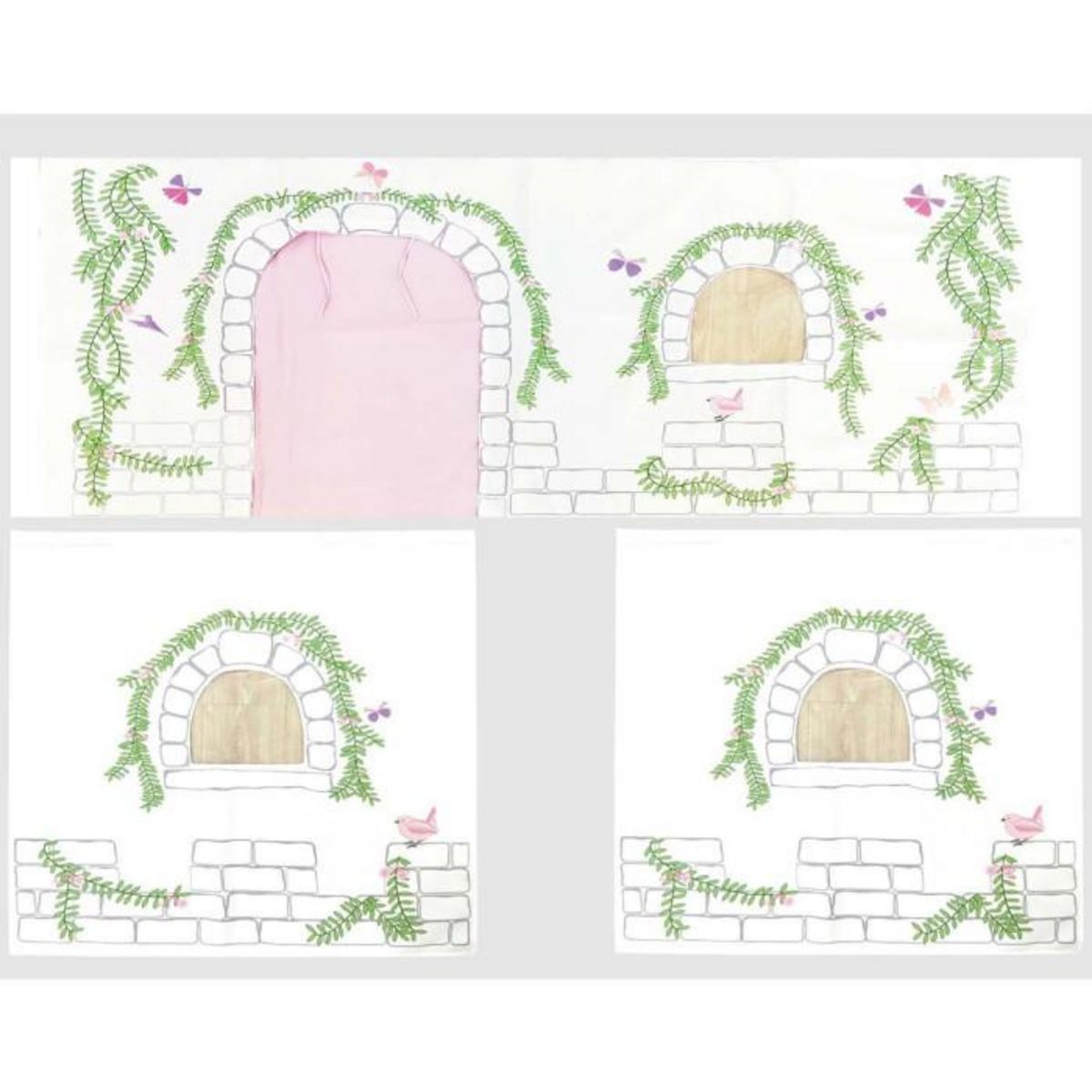 Paris Prix Pack - Lit Enfant, Tente & Tunnel  Pino Birdy  Naturel