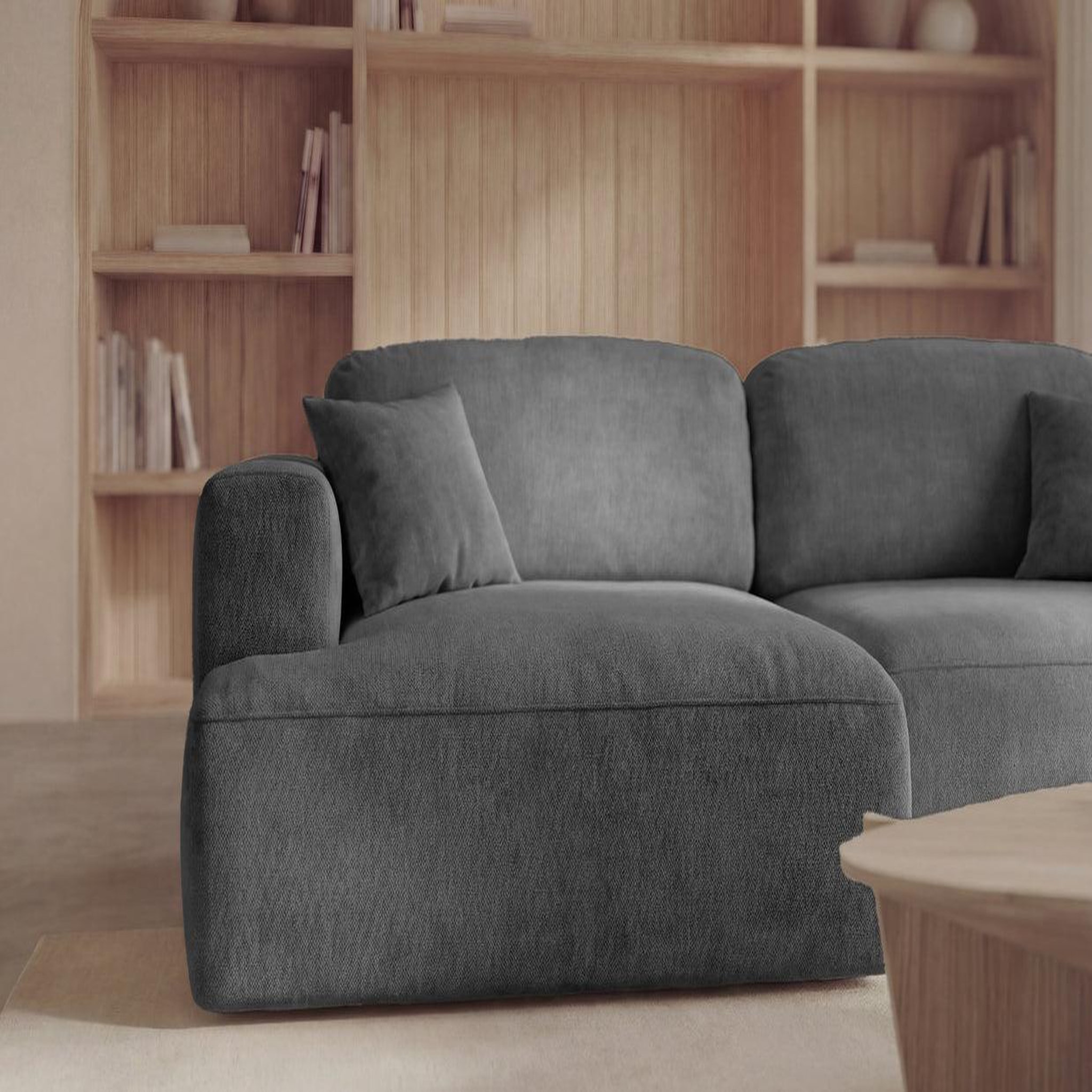 Voir la diapositive 4 : CASANOVA PARIS Chiara - canapé d'angle tissu velours
