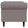 Voir la diapositive 5 : VIDAXL Fauteuil Chesterfield taupe tissu