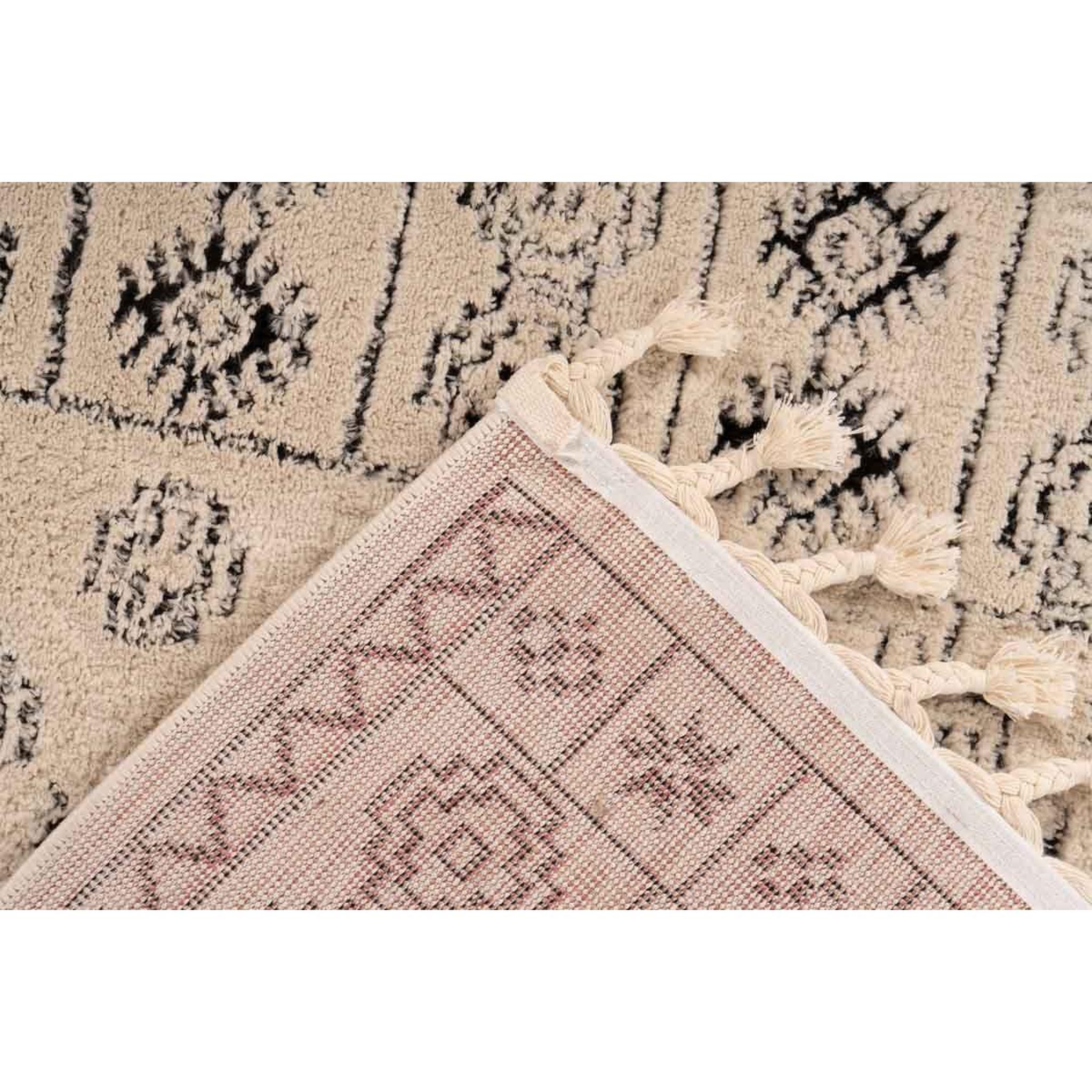 Voir la diapositive 4 : Paris Prix Tapis Tissé Ethnique avec Franges  Lovis  Blanc