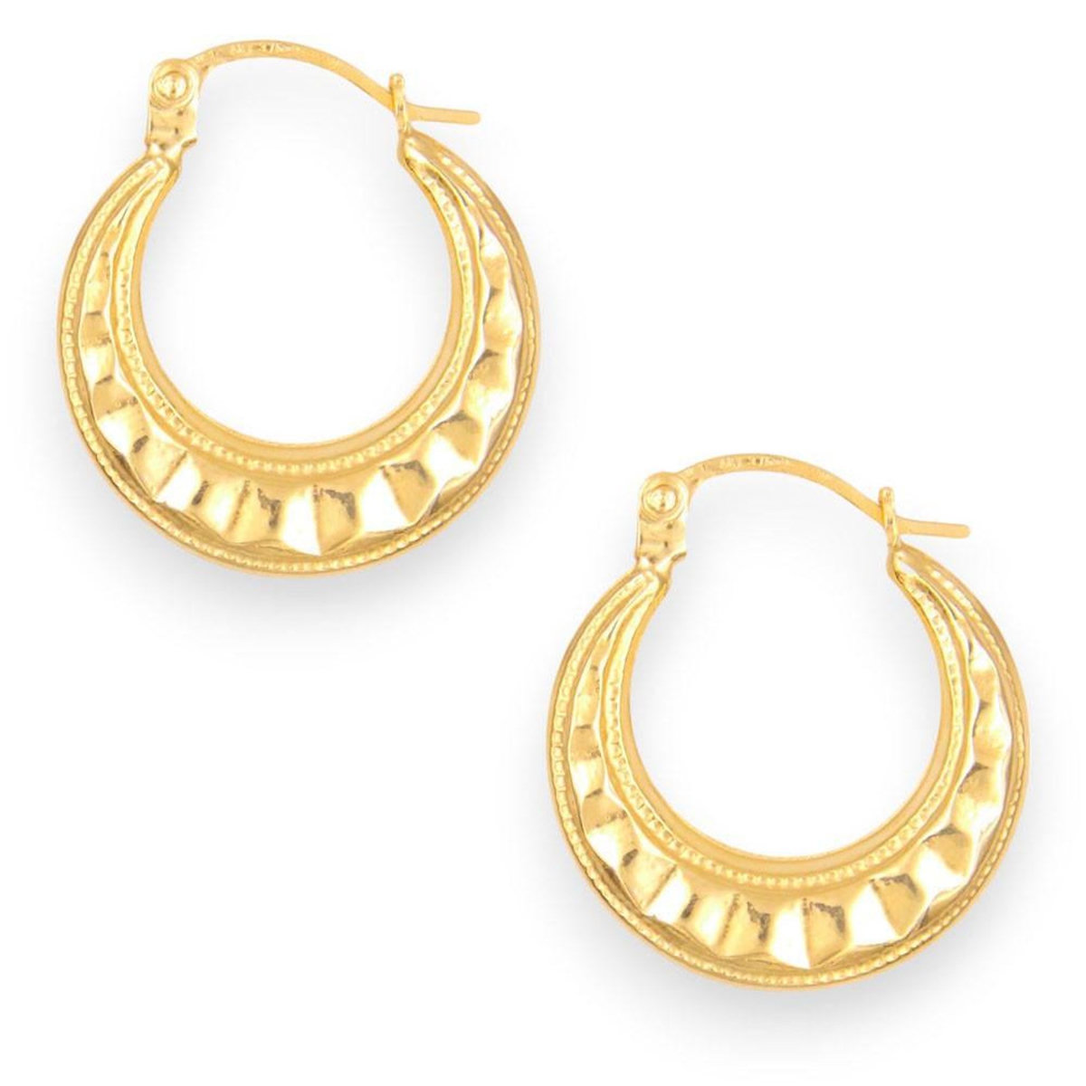 L'ATELIER D'AZUR Boucles d'Oreilles Créoles - Or Jaune