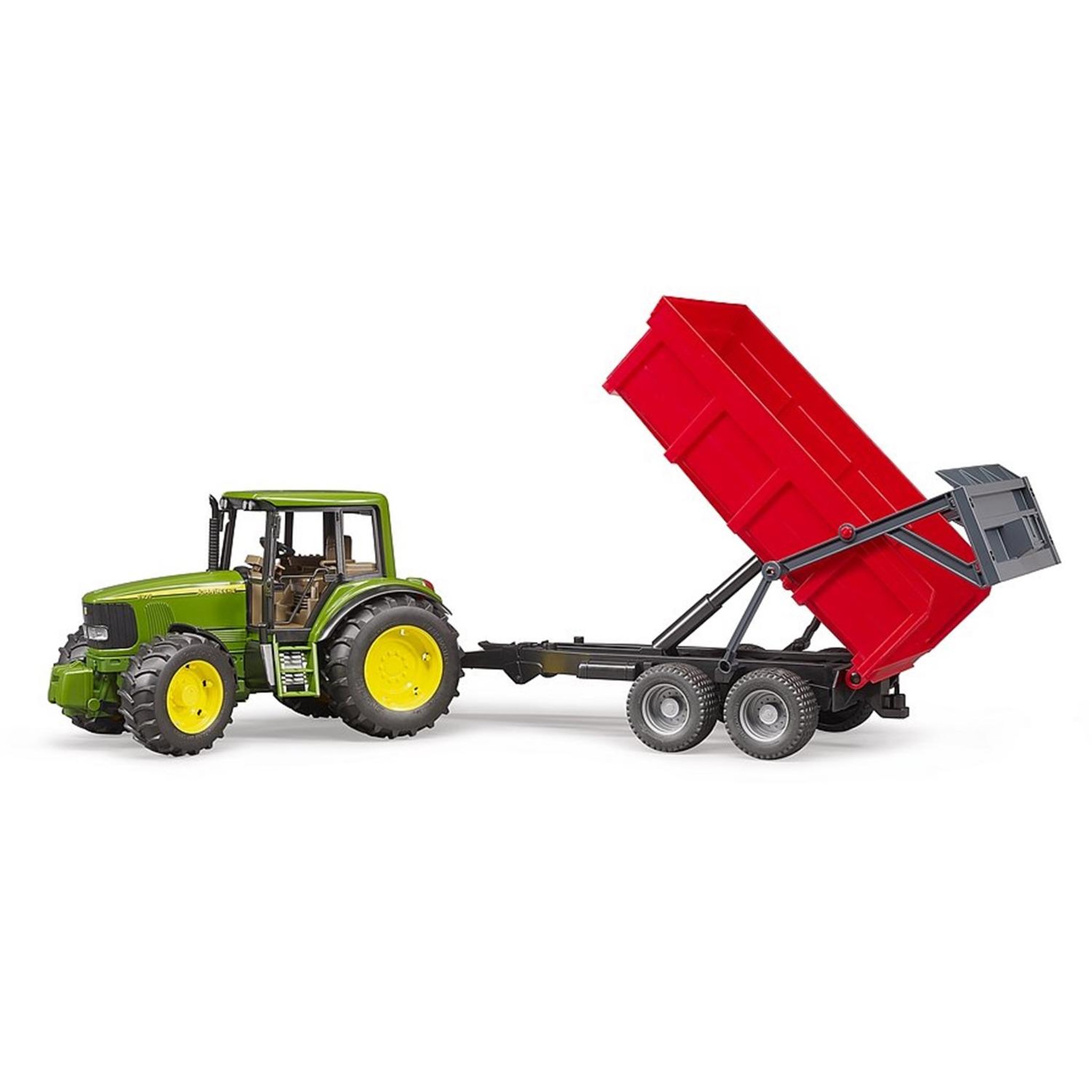 Voir la diapositive 2 : Bruder John Deere 6920 avec remorque à benne basculante