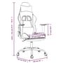 Voir la diapositive 6 : VIDAXL Chaise de jeu avec repose-pied Blanc et rose Similicuir