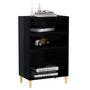Voir la diapositive 3 : VIDAXL Buffet noir brillant 57x35x90 cm bois d'ingenierie