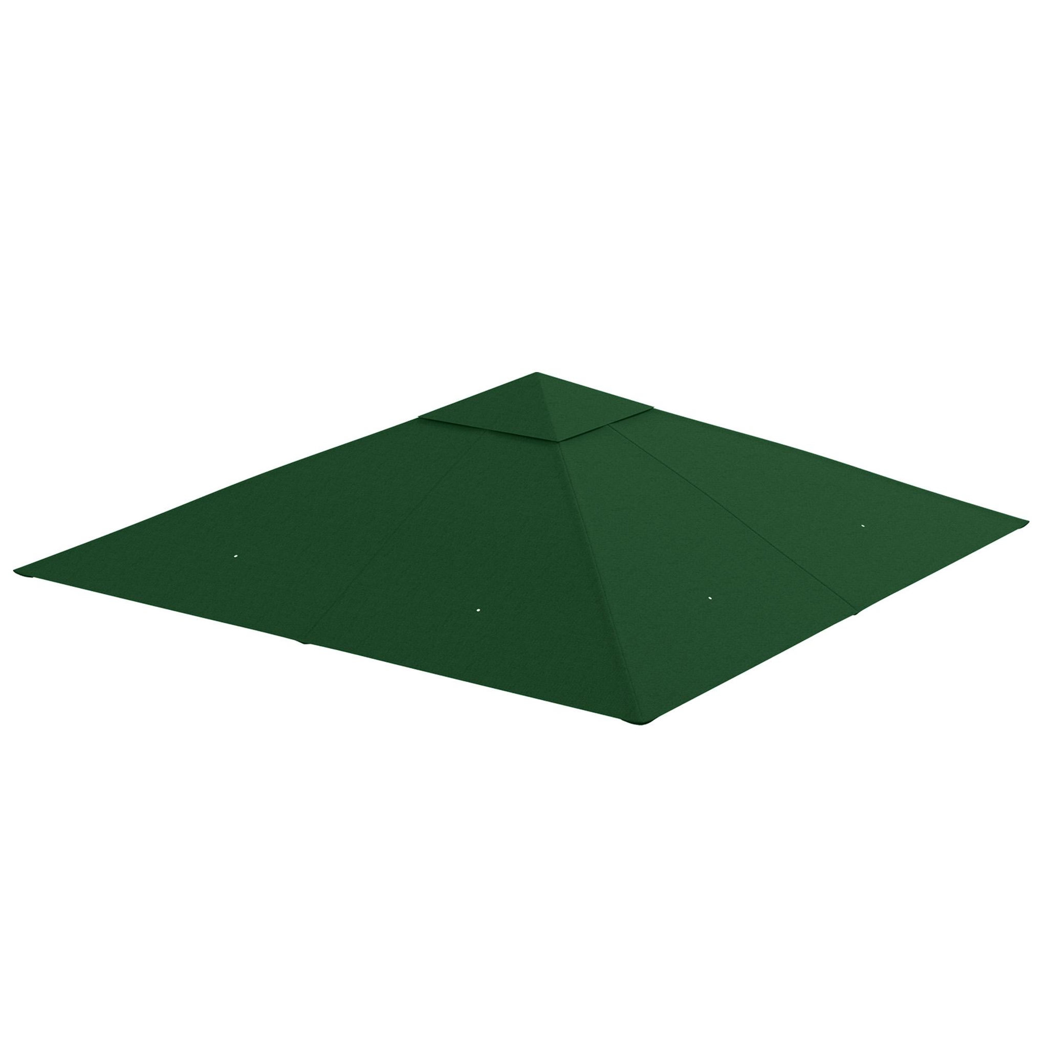 OUTSUNNY Toile de rechange pour pavillon tonnelle tente 3 x 3 m polyester haute densité 180 g/m² revêtement PA anti-UV vert