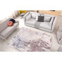 Voir la diapositive 4 : Paris Prix Tapis Tissé Imprimé Vintage  Peron  Gris & Taupe
