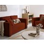 Voir la diapositive 2 : BEST MOBILIER Topaze - canapé droit 2 places - en velours côtelé
