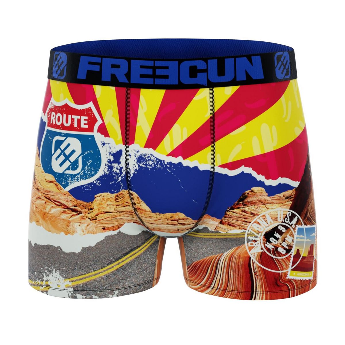 FREEGUN Lot de 3 boxers garçon en polyester recyclé Landscape