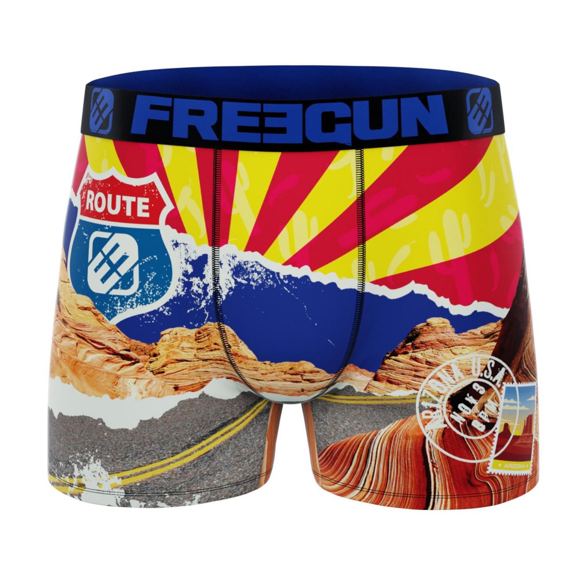 FREEGUN Lot de 3 boxers garçon en polyester recyclé Landscape
