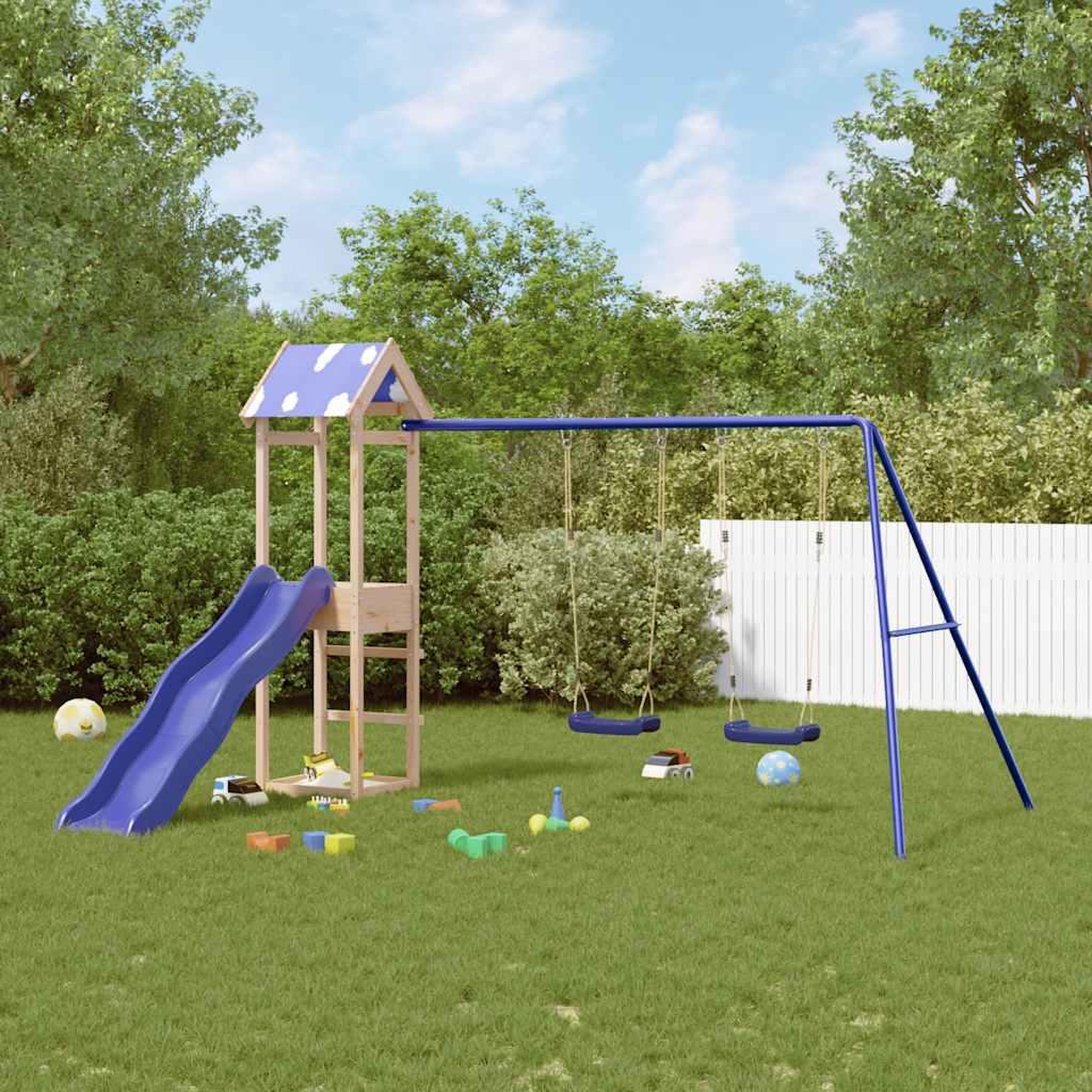 VIDAXL Aire de jeux d'exterieur bois de pin massif