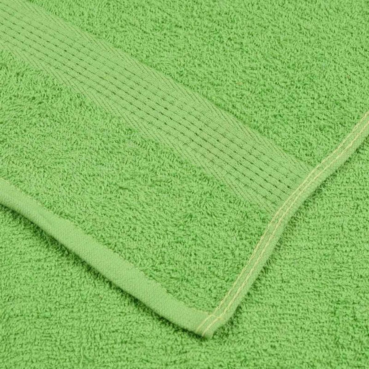 VIDAXL Serviettes de sauna 2 pcs vert pomme 80x200 cm 100% coton