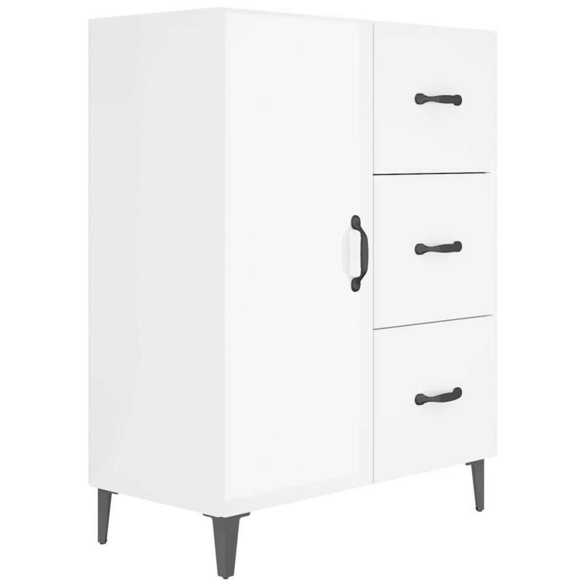 VIDAXL Buffet Blanc brillant 69,5x34x90 cm Bois d'ingenierie