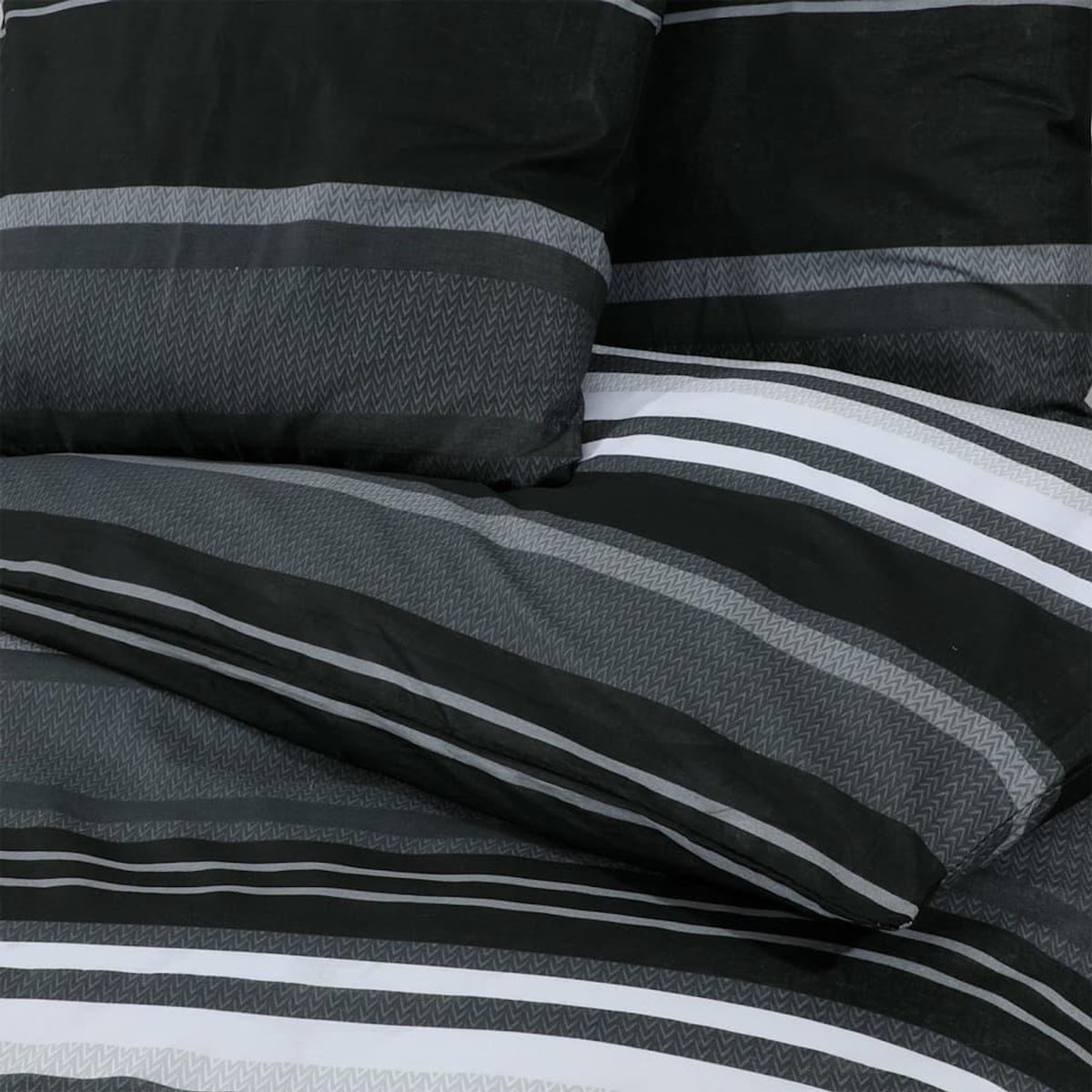 VIDAXL Ensemble de housse de couette noir et blanc 200x200 cm Coton