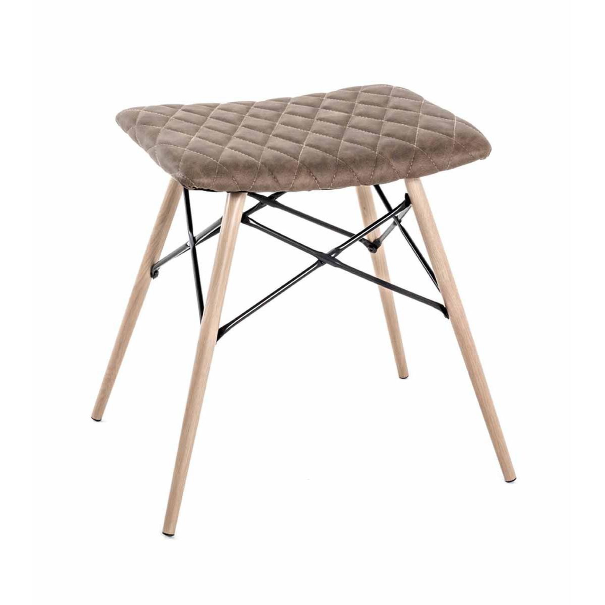 Paris Prix Tabouret design en bois  lexie  48cm marron