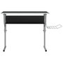 Voir la diapositive 3 : VIDAXL Bureau d'artisanat noir et gris 110x53x(58-87) cm