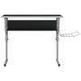 Voir la diapositive 3 : VIDAXL Bureau d'artisanat noir et gris 110x53x(58-87) cm