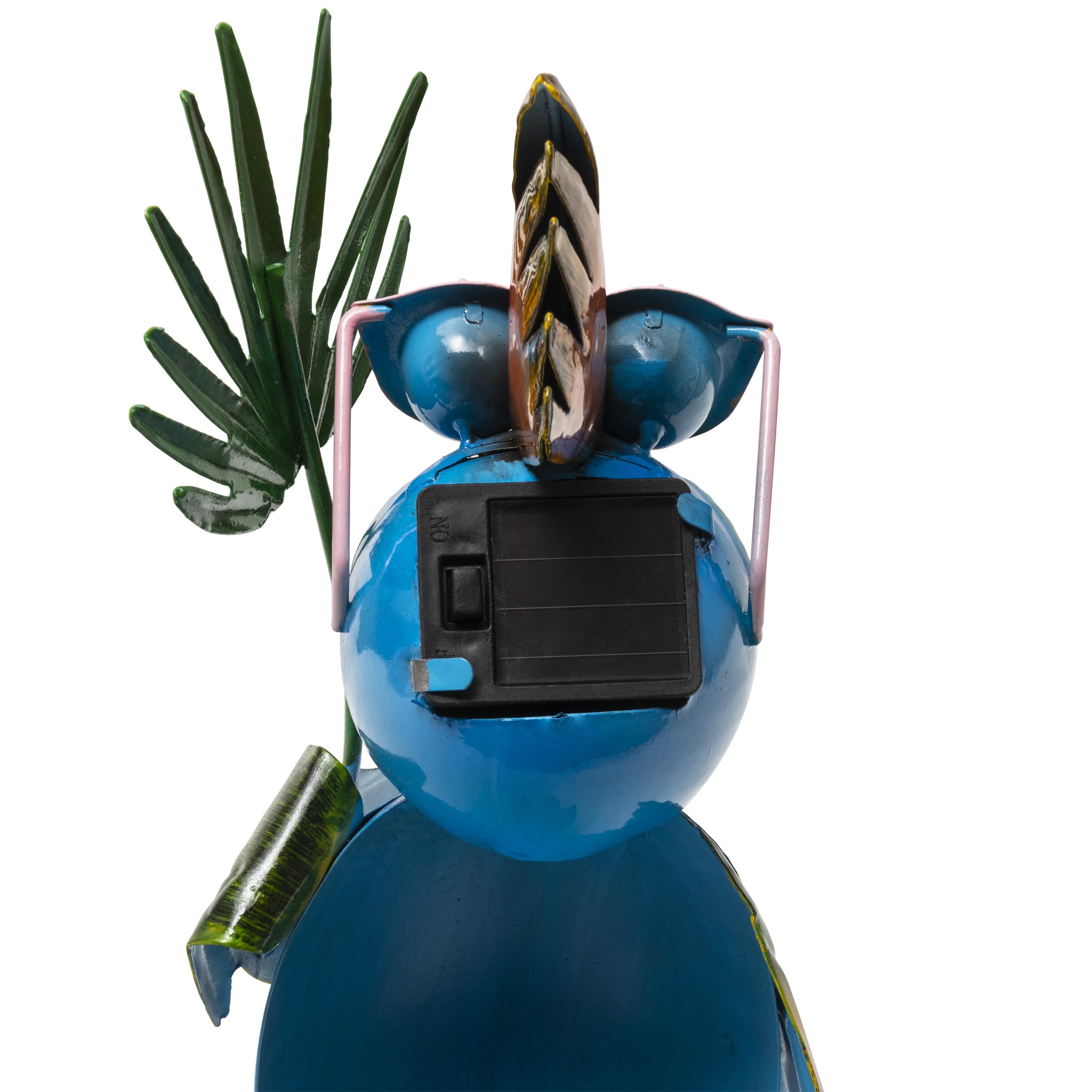 Voir la diapositive 3 :  Perroquet solaire 2 led blanche  H 38cm