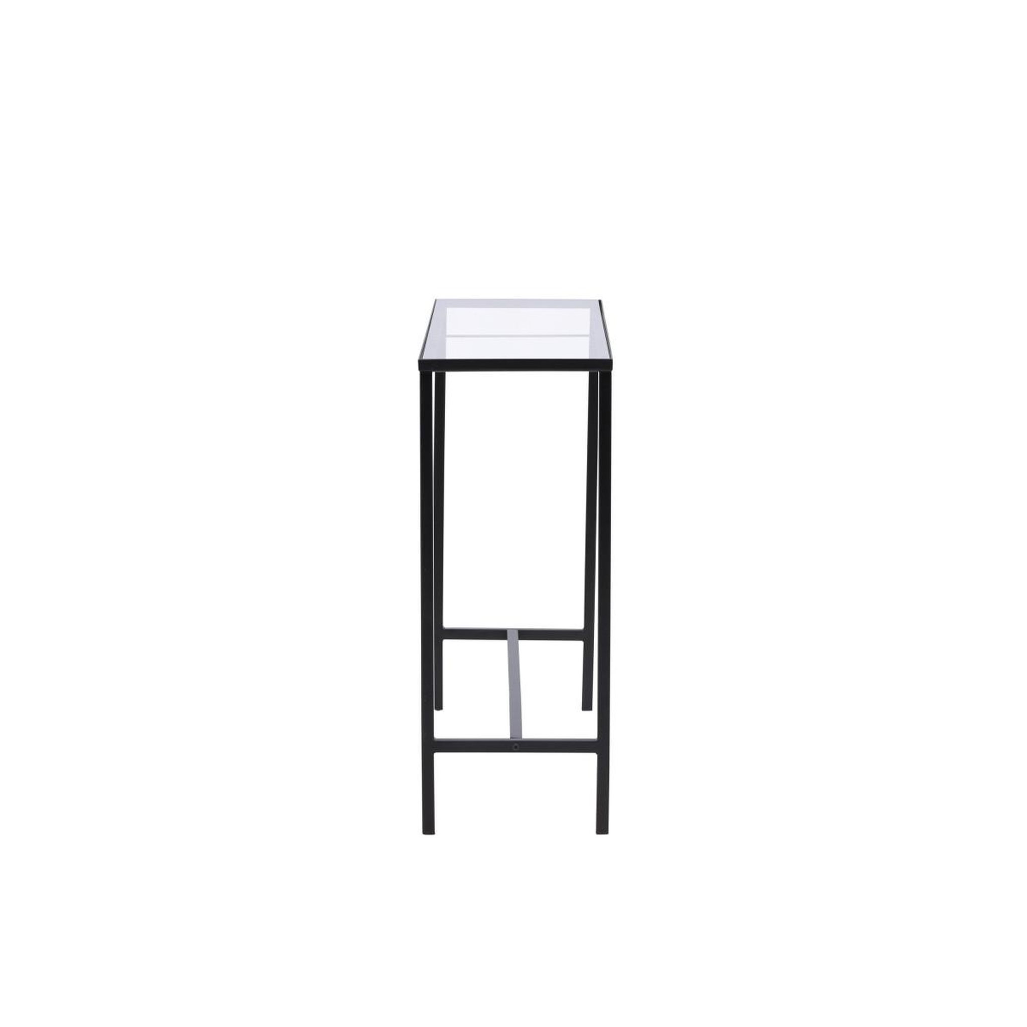 Voir la diapositive 2 : Paris Prix Console design en verre  dipp  100cm noir & transparent