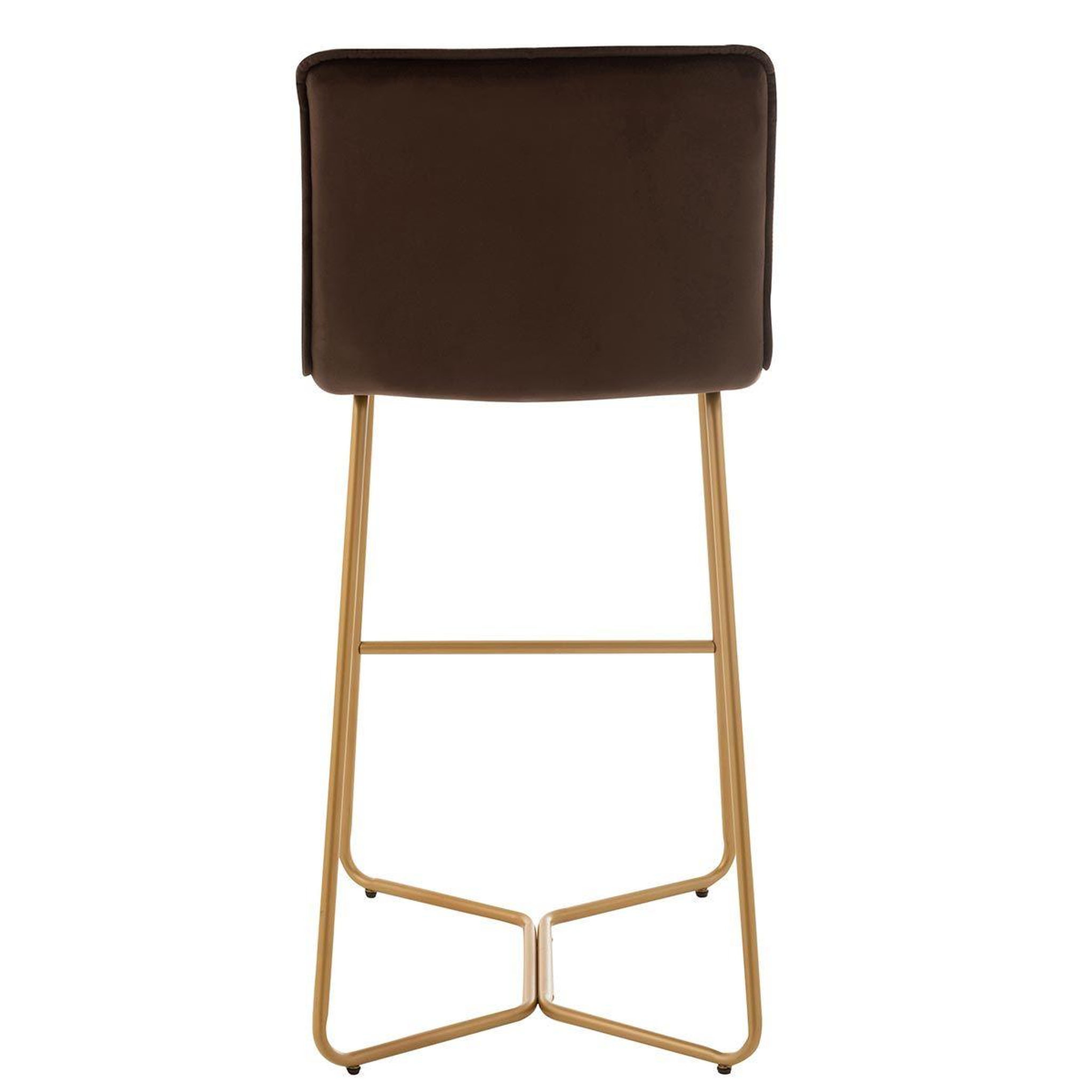 Voir la diapositive 4 : J-LINE Chaise de bar design  pierre  85cm marron foncé