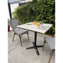 Voir la diapositive 3 : Paris Prix Ensemble Table de Jardin en Terrazzo & 2 Chaises  Bistro  70cm Bleu