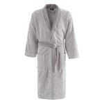 Sensei Maison Peignoir col châle velours OPTICAL. Coloris disponibles : Gris