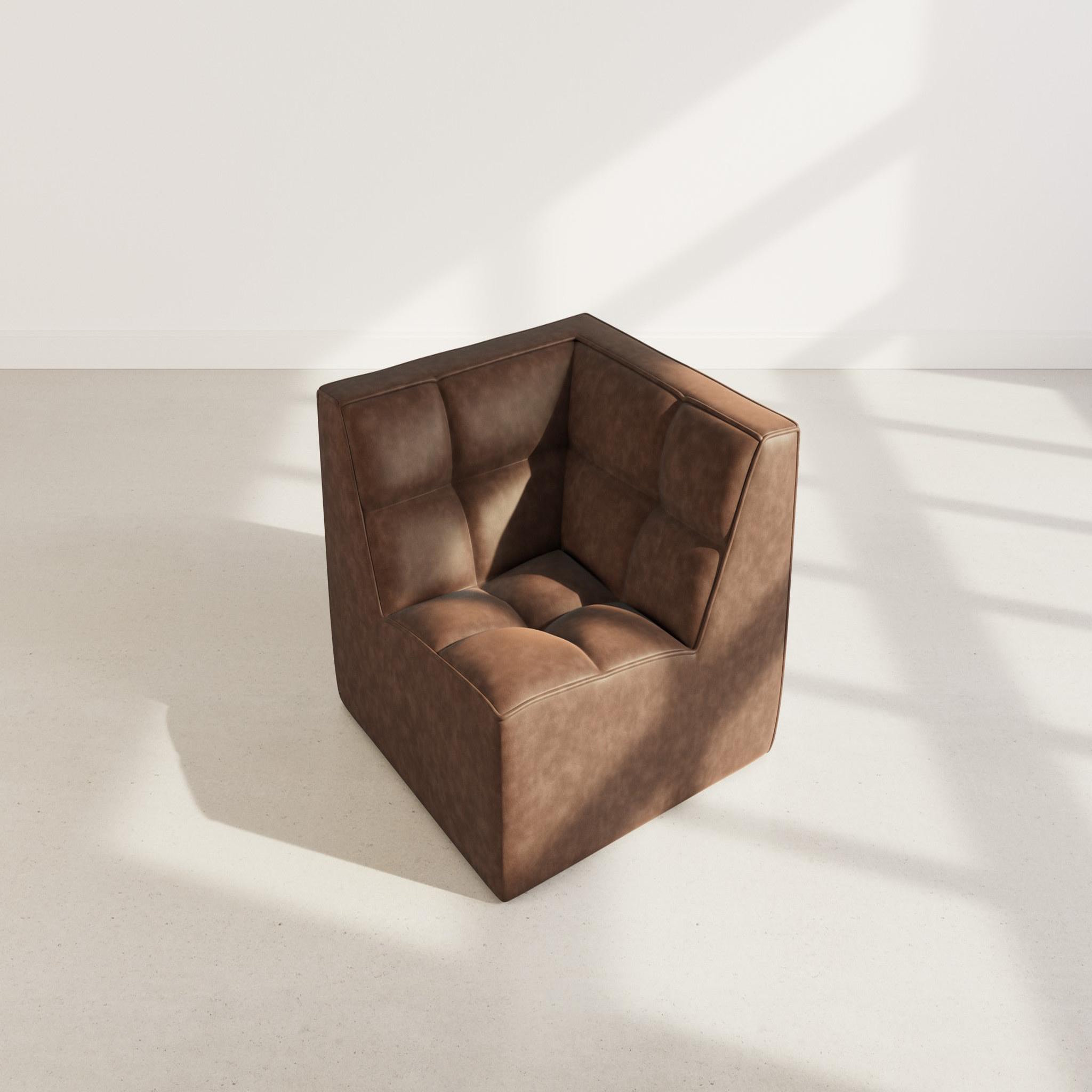 Voir la diapositive 3 : BEST MOBILIER Alya - module d'angle en simili