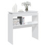 Voir la diapositive 3 : VIDAXL Table console blanc brillant 80x30x80 cm bois d'ingenierie