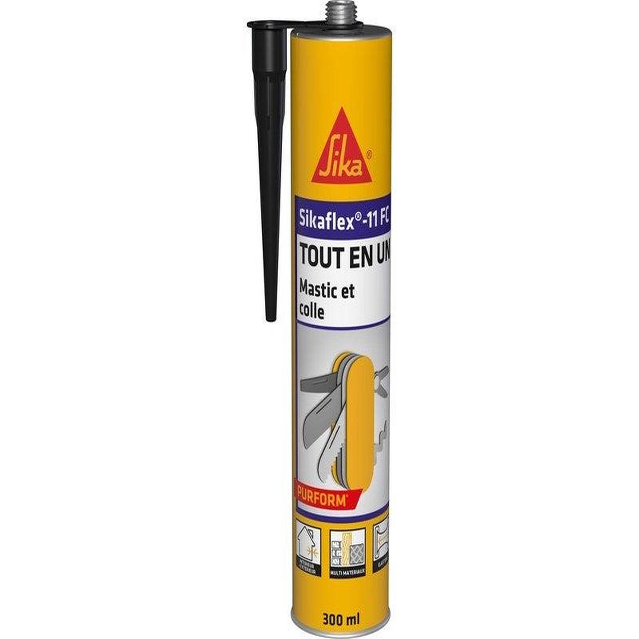 Sika Mastic Colle Sika 11Fc Noir - 300ml