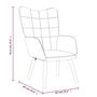 Voir la diapositive 6 : VIDAXL Chaise de relaxation avec tabouret Gris fonce Tissu