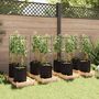 Voir la diapositive 3 : VIDAXL Cages a tomates avec sacs a plantes 8 pcs 116 cm acier et PP
